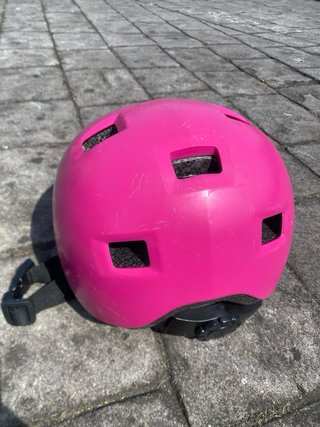 Casco Oxelo Infantil flucsia 47-52 cm