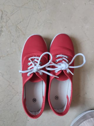 Zapatillas lona rojas talla 38
