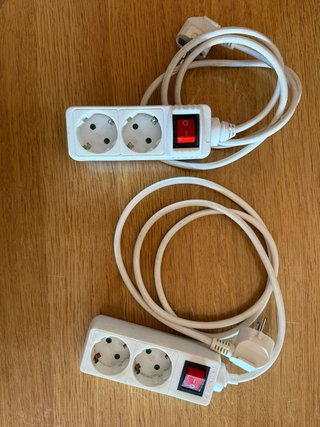 Regleta 2 (5€) enchufes con interruptor!