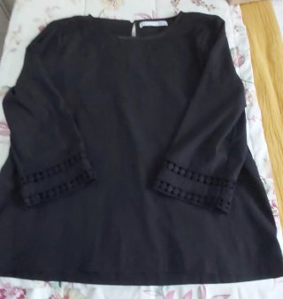 Blusa Sfera Negra Manga Francesa Talla XL