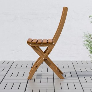 Mesa plegable con sillas madera exterior