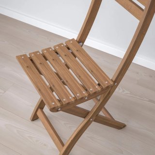 Mesa plegable con sillas madera exterior