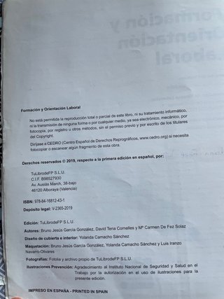 Libro Formación y orientación laboral