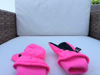 Guantes de esquí rosas para niña