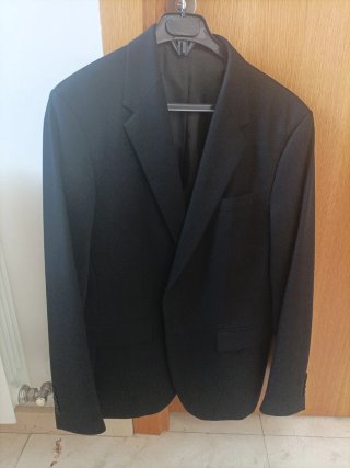 Traje Zara Hombre Negro Talla 52 Slim