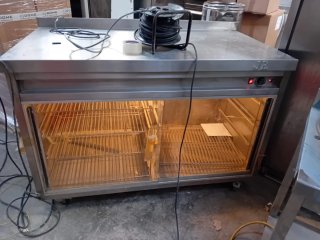 ☑️Carro Caliente Acero Inox con Mesa 1500x800x1000