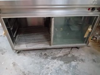☑️Carro Caliente Acero Inox con Mesa 1500x800x1000
