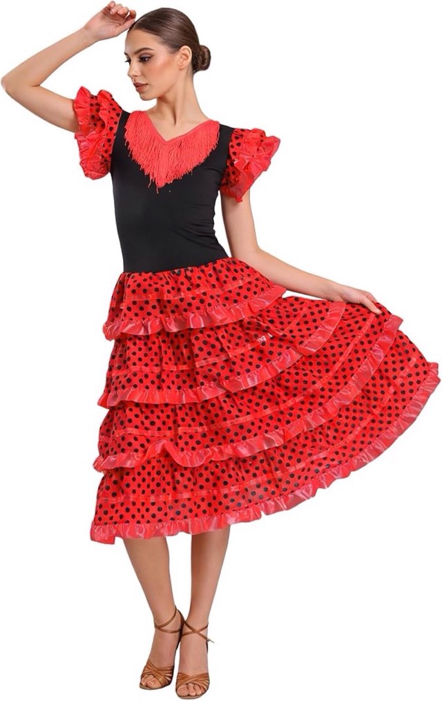 Vestido Flamenca Mujer Volantes Talla S
