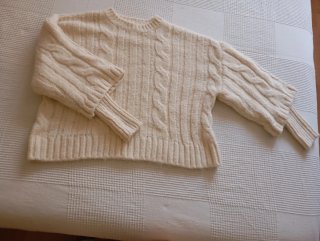 Jersey beige trenzado talla única