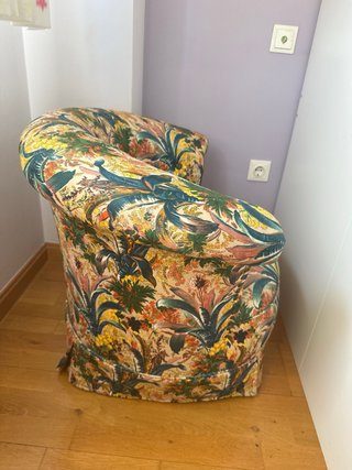 Mini sillón floral tela