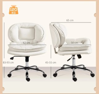 Silla de oficina ergonómica blanca