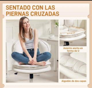 Silla de oficina ergonómica blanca