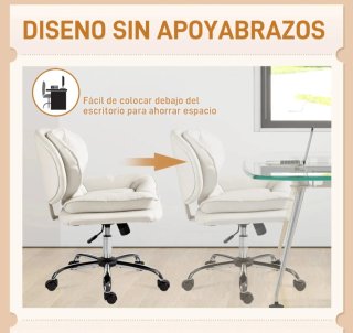 Silla de oficina ergonómica blanca