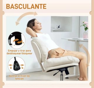 Silla de oficina ergonómica blanca