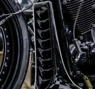 Cubierta Radiador Inferior Harley-Davidson Negra
