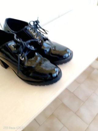 Zapatos Gótica Emo Tacón Negro Talla 36