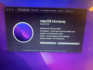 MacBook Air 13 2017 8GB RAM 256GB SSD