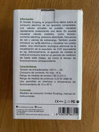 Medidor de Consumo Unotec EcoPlug