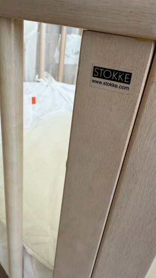 Mini cuna Stokke madera natural- combo
