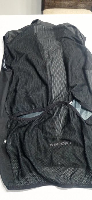 Chaleco Cortavientos Ciclismo Negro