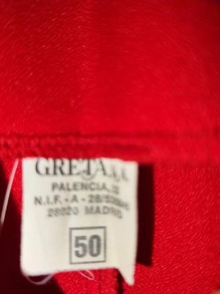 Chaqueta Roja Manga Corta Talla 50