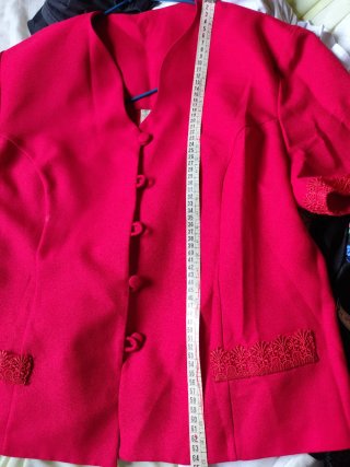 Chaqueta Roja Manga Corta Talla 50