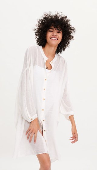 Túnica Zara Blanca Talla L