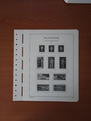 Sellos RDA 1960 MNH y hojas preimpresas Leuchtturm