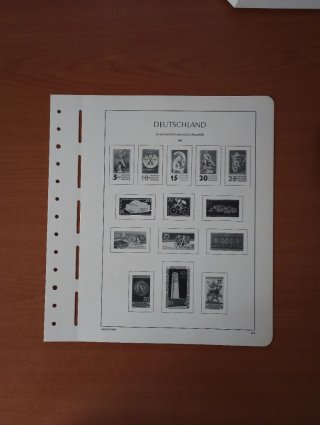 Sellos RDA 1960 MNH y hojas preimpresas Leuchtturm