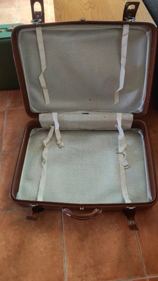 Maletas antiguas de piel (2 unidades)