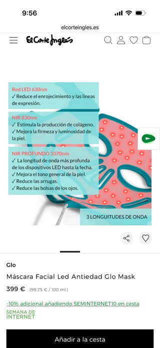 Mascarilla LED Glo