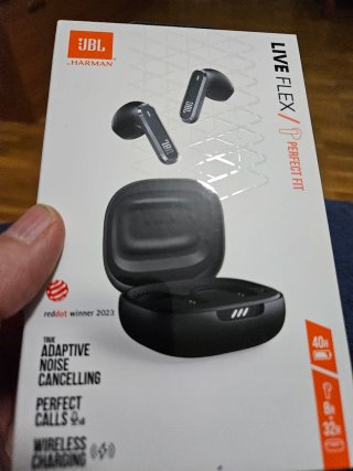 Cascos JBL LIVE FLEX Negro/Naranja