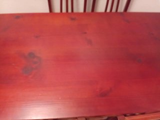 Mesa comedor extensible madera maciza con 6 sillas