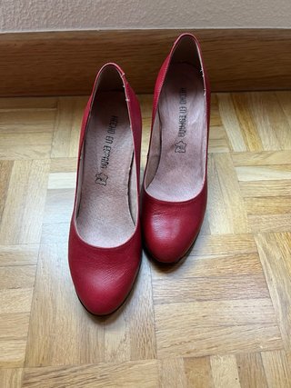 Zapatos de tacón rojos mujer