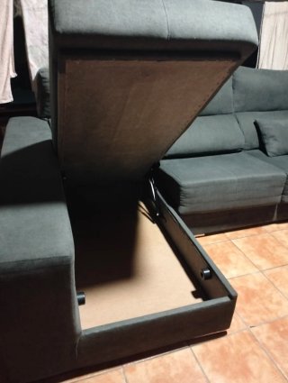 Sofá Cama Gris Tela