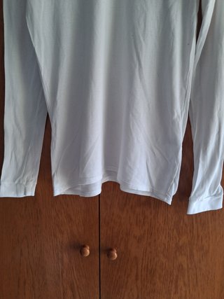 Polo chico manga larga TEX blanco