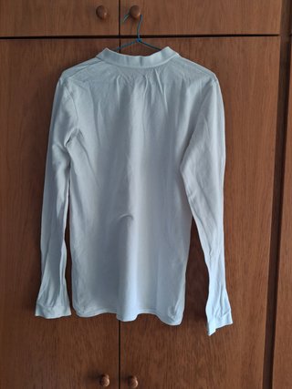 Polo chico manga larga TEX blanco