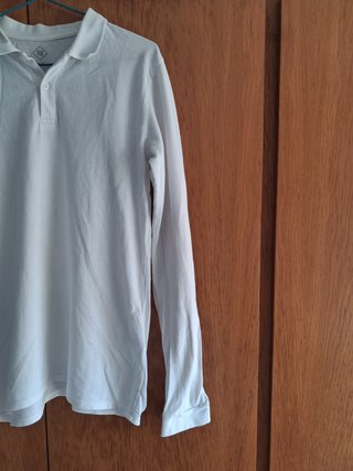 Polo chico manga larga TEX blanco