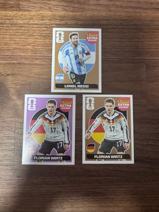 3 Cromos Panini Extra Sticker Mundial 2026 Panini