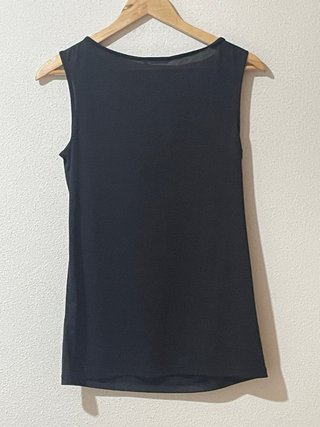 Camisa Guess Negra sin Mangas Talla S