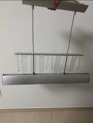Lampadario moderno metallo e cristallo