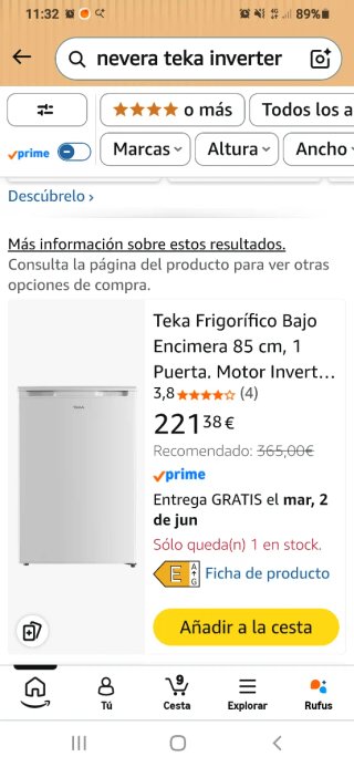 Nevera Teka Motor Inverter
