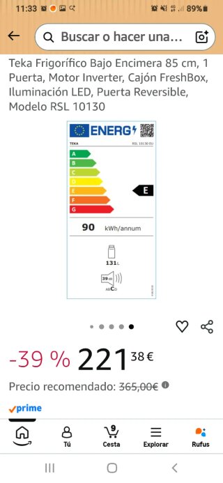 Nevera Teka Motor Inverter