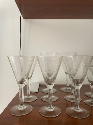 Set de 52 copas de vidrio vintage años 50