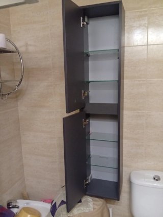 Mueble lavabo y armario a juego