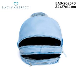 Zaino Baci & Abbracci Azzurro 34x27x14 cm