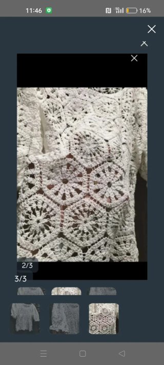 Blusa crochet blanca talla M