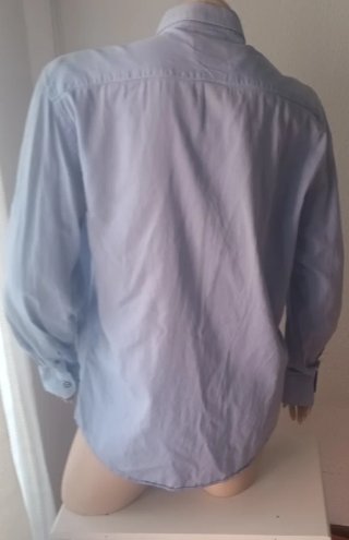 Camisa manga larga hombre azul
