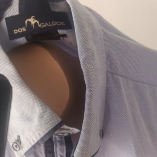 Camisa manga larga hombre azul