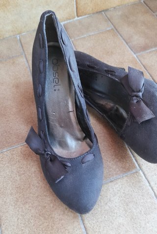 Scarpe décolleté Obsel grigie tacco taglia 37